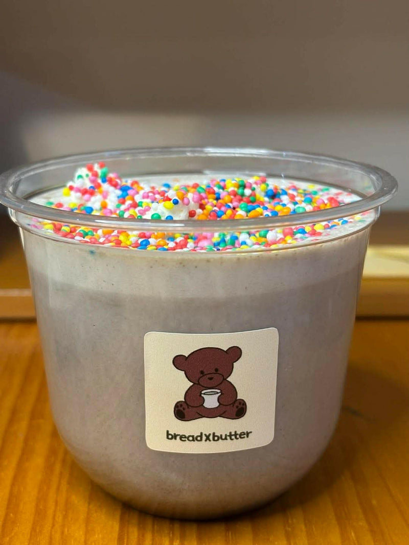 Fairy Bread Hojicha Latte